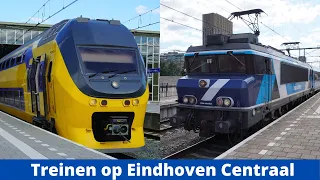 Treinen op een ontregeld station Eindhoven Centraal - 2 juli 2022