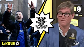 “Why are you so negative!?” 😡 This Chelsea fan tried to take on Simon Jordan 😂