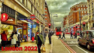 LONDON 4k HDR - Walking Downtown |Strolling SEEN UNSEEN Streets Of Central | London Winter Walk 2022