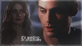 alec + clary; it's waiting in shadows