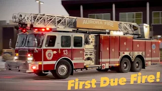 Aurora Fire Station 13 FULL HOUSE Response to a Fire