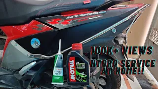 TVS Ntorq 125 | Oil and Gear Oil change at home | Motul 10W-50 5100 | Ntorq Service at home