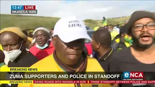 Zuma supporters and police in standoff