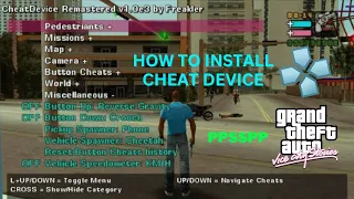 How to install cheat device in gta vice city stories in PSP || GTA VCS CHEAT DEVICE