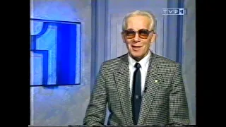 TVP1, 12.12.1995 - Jan Suzin zapowiada dzisiejszy program (fragment)