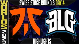 FNC vs BLG Highlights | Worlds 2023 Swiss Stage Day 4 Round 3 | Fnatic vs Bilibili Gaming