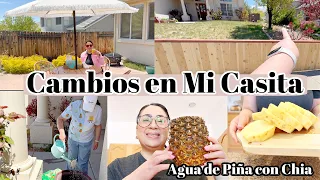 Nuevos Cambios en Mi Casa 🏠Disfrutando Mi Patio en Primavera🌷Agua de Piña🍍Burrito Gigante | #vlogs