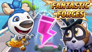 Talking Tom Gold Run Fantastic Forces event Hank Stone age vs Roy Raccoon Gameplay Android ios