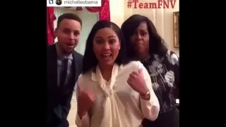 Michelle O'Bama, Steph Curry and Ayesha Curry Sing The Minion Song At The White House.