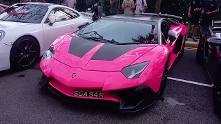 Supercars of Singapore (SOS) meet at Shangri-la! | My first time seeing an Aventador SV?