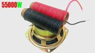 make 55000w free electricity generator from magnet energy use speaker  self running