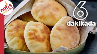 Yemelere Doyamayacaksınız 😋 6 Dakikada Pişen Balon Gibi Pita Ekmeği Tarifi