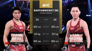 The Ultimate Clash: Zhang Weili vs Yan Xiaonan - UFC 5 Battle of the Titans