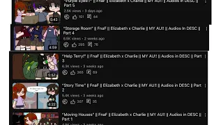 Elizabeth x Charlie “Movie” || FnaF || MY AU!! || Part 1-5! || I own all videos!!