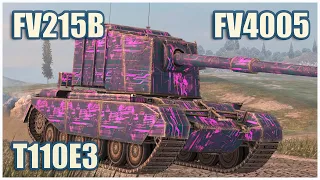 FV215b, FV4005 & T110E3 • WoT Blitz Gameplay