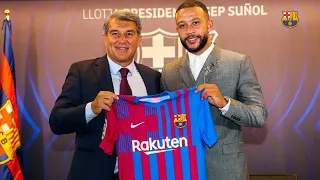 MEMPHIS DEPAY's OFFICIAL PRESENTATION AS A BARÇA PLAYER from CAMP NOU (FULL STREAM)