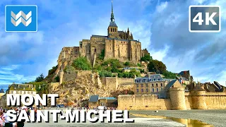 [4K] Inside Mont Saint-Michel in Normandy France 🇫🇷 - Walking Tour Vlog & Vacation Travel Guide