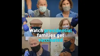 Watch former U.S. presidents and first ladies roll up their sleeves for the vaccine