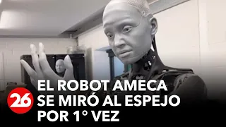 El robot ‘Ameca’ se mira en un espejo por primera vez y estas son sus insólitas reacciones