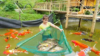 Harvest A Lot Of Fish With My Younger Sister Go To Market Sell, live with nature | Nhất My Bushcraft