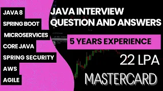 Real Interview Questions of MasterCard Java Interview | shared by subscriber
