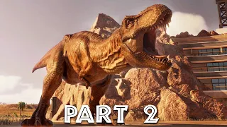 JURASSIC WORLD EVOLUTION 2 Gameplay Walkthrough Part 2 - SHIPPING IN DINOSAURS (CAMPAIGN)