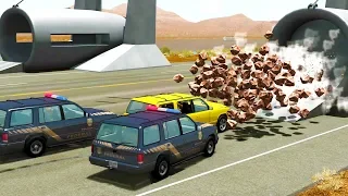 The Police Shotgun Cannon - BeamNG Drive Crash Test Compilation