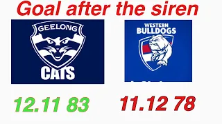 Last minute reaction Geelong Cats VS Western Bulldogs