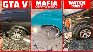 WHICH IS BEST PHYSICS ? : GTA V vs MAFIA DEFINITIVE EDITION VS WATCH DOGS 2!