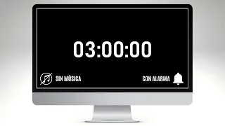 ⏰ 3 HOUR TIMER black with alarm - TEMPORIZADOR 3 HORAS negro con alarma 🔔