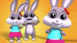 кролик палец семья | Рифмы для детей | Дошкольная песня | 3D Nursery Rhymes | Rabbit Finger Family