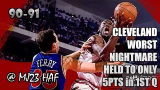 Michael Jordan Highlights vs Cavaliers (1990.12.15) - 24pts, 36-5 run in the 1st Quarter!