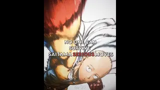 HE DID SURVIVE FROM SAITAMA SERIOUS MOVES 🗿#onepunchman #saitama #garou #youtubeshorts