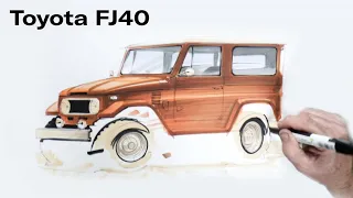 Legendary Toyota FJ40 Land Cruiser gets a few subtle updates | Chip Foose Draws a Car - Ep. 21