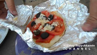 Походная пицца на углях