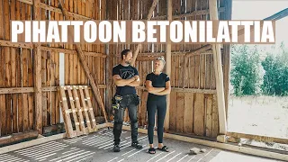 LADOSTA PIHATTO OSA 2 | LATTIAN POHJATYÖT JA BETONI | MAATILAVLOGI | FINNISH HOMESTEAD