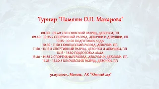 Турнир "Памяти О.П. Макарова", г. Москва, ЛК "Южный лед",  31.03.2022г.