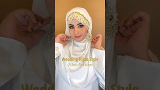 Instant Wedding or Party Hijab Style with Earrings #hijabstyle #hijabtutorial #weddinghijab #bridal