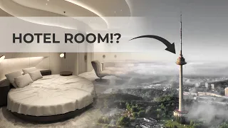 The Highest Hotel Room In Lithuania (Located In Vilnius TV Tower!)