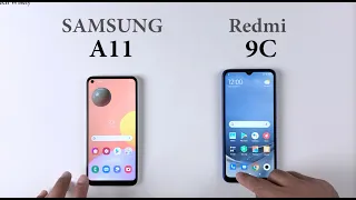 SAMSUNG A11 vs Redmi 9C : Speed Test + Size Comparison + Ram Management