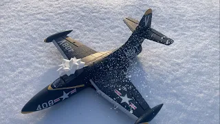 I got a freewing F9F panther for Christmas! | Maiden flight.