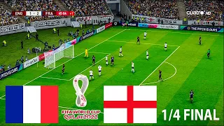 England vs France - 1 / 4 FINAL FIFA World Cup 2022 Qatar All Goals eFootball Pes Gameplay