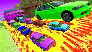 Big and Small Car & Big Truck and Monster Truck High Speed Crash Giant Hammer - HT Gameplay Official