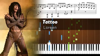 Loreen - Tattoo - Epic Piano Tutorial with Sheet Music