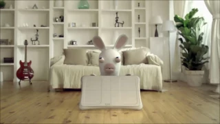 Смешной мультик. Бешеные кролики.  Rabbids Meet Wii Balance Board.