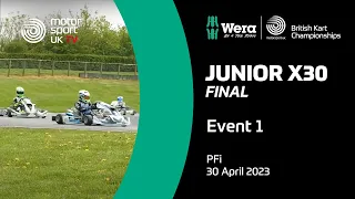 Junior X30 Final | Event 1, PFi | Wera Tools British Kart Championships 2023
