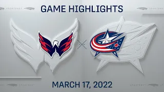 NHL Highlights | Capitals vs. Blue Jackets - Mar. 17, 2022