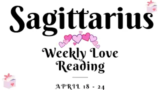 Sagittarius weekly love tarot reading 💖 YOUR PERSON'S AFFECTION FOR YOU GOES VERY DEEP...💖18-24APR