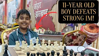 11-year old boy DESTROYS strong International Master Aleksey Grebnev | Tata Steel Asian Junior Rapid