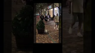 Epic Bushman Surprises People Walking On Sidewalk Waikiki, Honolulu Oahu Hawaii